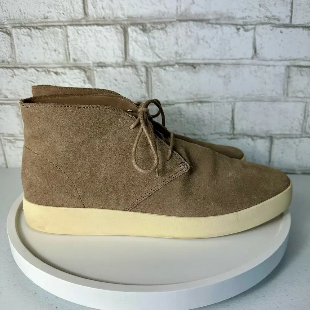 Everlane Desert Boot Pebble Suede Leather Lace Up Shoes Brown 11